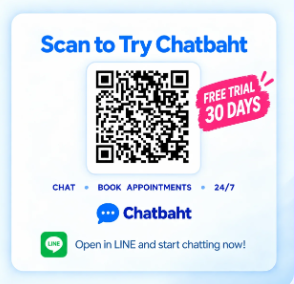 Scan the QR code to try Chatbaht on LINE